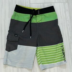 O’Neill Boys Board Shorts/Trunks Green/Black size 24